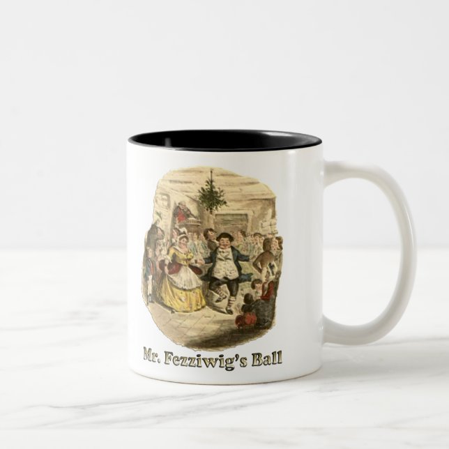 Scrooge von Weihnachten - ein Weihnachten Carol Zweifarbige Tasse (Rechts)