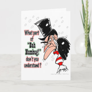 Scrooge Weihnachtskarte Feiertagskarte