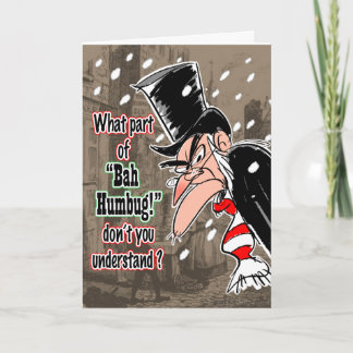 Scrooge Weihnachtskarte Feiertagskarte