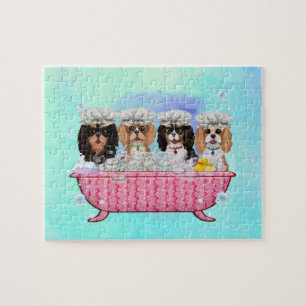 Scrub-a-Dub-Dub-Four-Cavaliers in einem Tub-Puzzle Puzzle