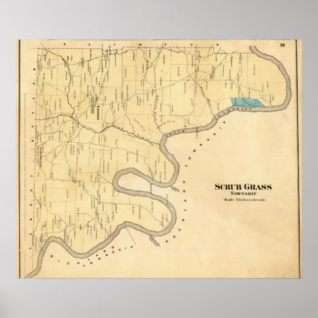 Scrub Grass Township Poster (Vorne)