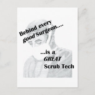 Scrub Tech Postkarte