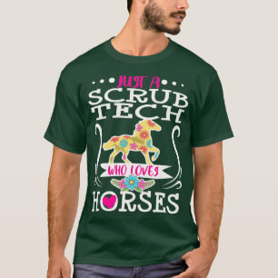 Scrub Tech Technologist Chirurgisches Pferd über T-Shirt