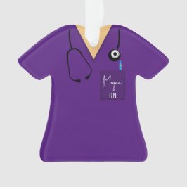 Scrub Top Ornament - Lila mit hellen Hautnamen