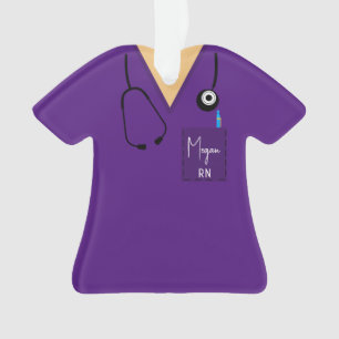 Scrub Top Ornament - Lila mit hellen Hautnamen