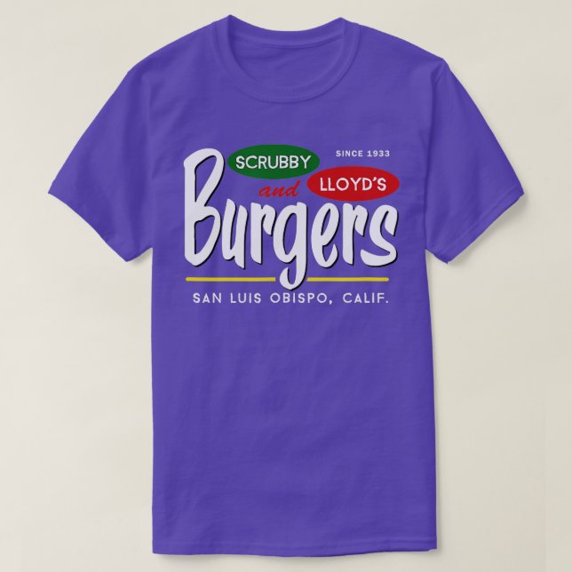Scrubby Lloyds Burgers San Luis Obispo T-Shirt (Design vorne)