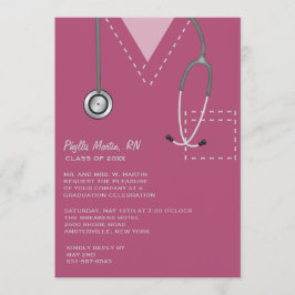 Scrubs Burgundy Medical Abschluss Einladung