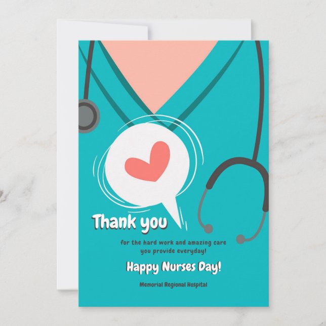 Scrubs Nurses Day Card Feiertagskarte (Vorderseite)