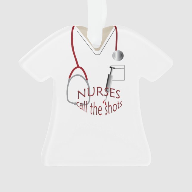 Scrubs Uniform Nurses Call Shots Weihnachten Ornament (Vorderseite)