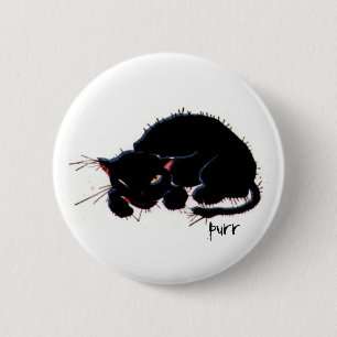 Scruffy Cat Button