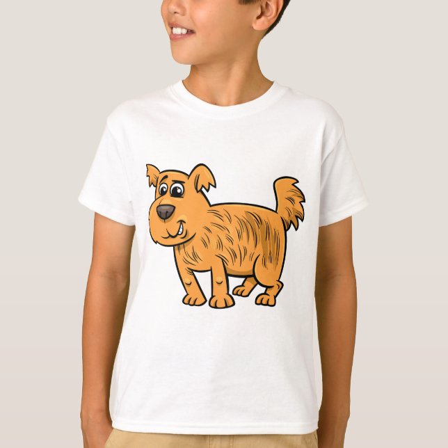 Scruffy Orange Puppy Dog T-Shirt (Vorderseite)