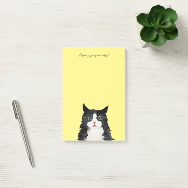 Scruffy tuxedo post-it klebezettel (Büro)