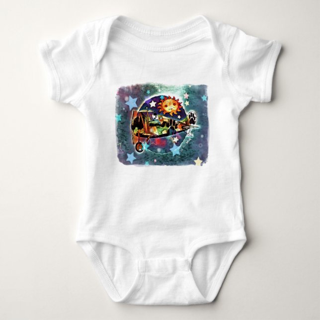 ScruffyMug Original Design Baby Bodysuit Baby Strampler (Vorderseite)