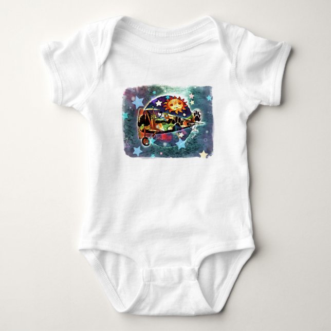 ScruffyMug Original Design Baby Bodysuit Strampler (Vorderseite)