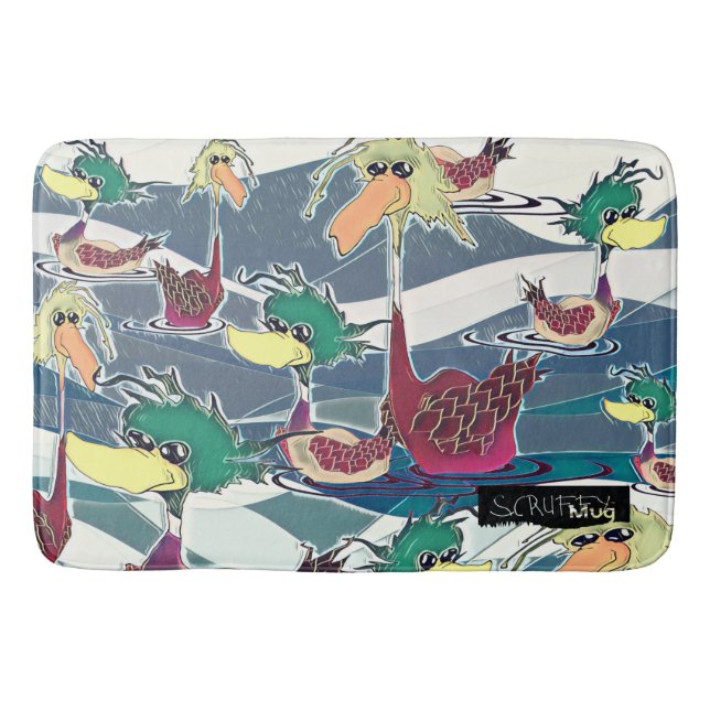 ScruffyMugArtGallery Bath Mat Badematte (Vorderseite)