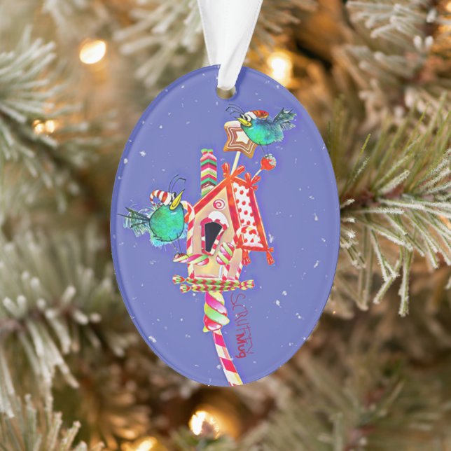 ScruffyMugKunstgalerie Oval Jazz Ornament (Baum)