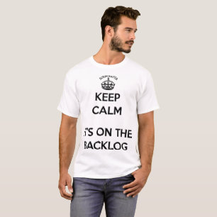 Scrum Master Behielt Calm, seine auf dem Rückstan T-Shirt