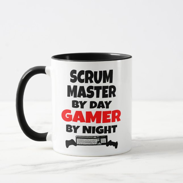 Scrum Master-Lieben spielen Videospiele Tasse (Links)
