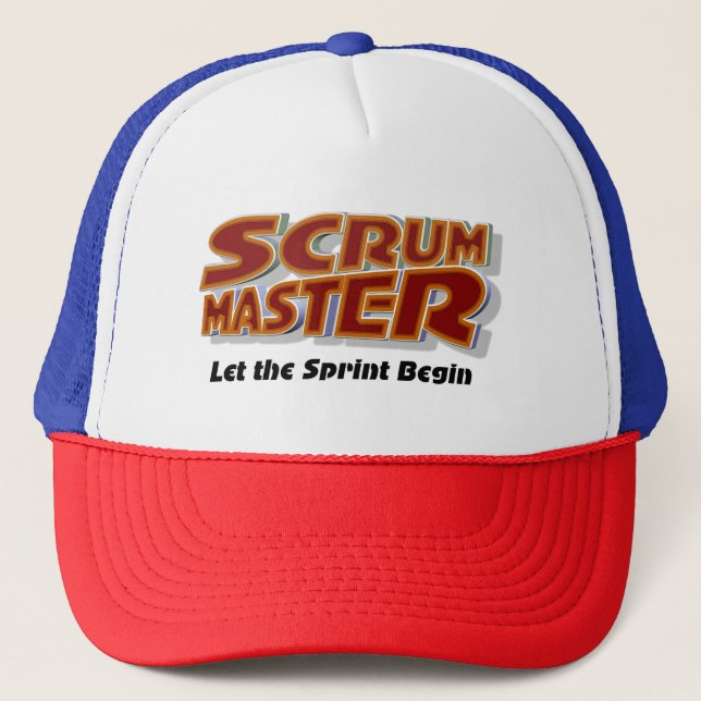 Scrum Master Starten Sie den Sprint-T - Shirt Truckerkappe (Vorderseite)