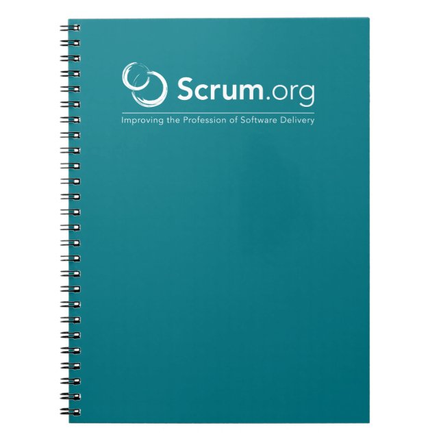 Scrum.org brannte Notizbuch ein Notizblock (Vorderseite)
