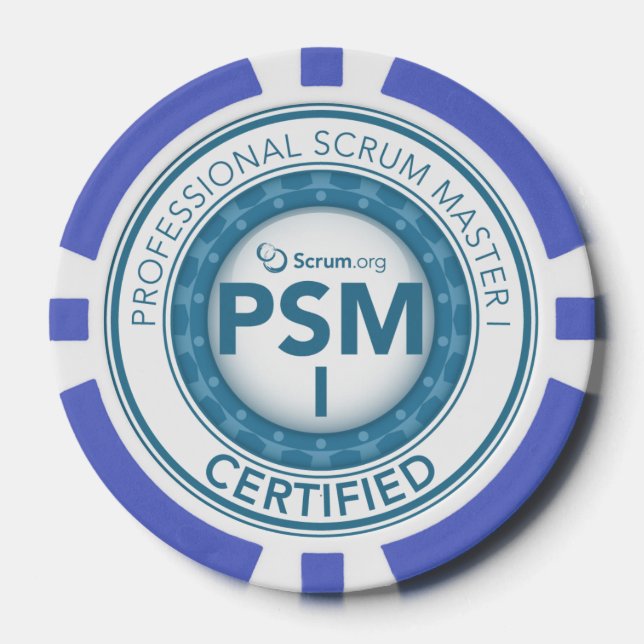 Scrum.org Poker Chip - PSM zertifiziert (Vorderseite)