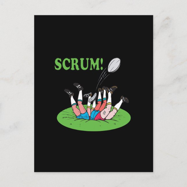 Scrum Postkarte (Vorderseite)