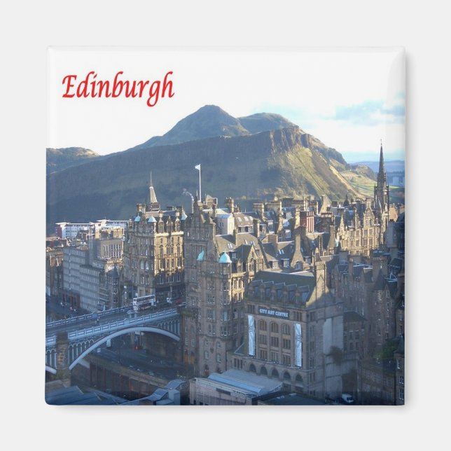 SCT004 EDINBURGH, Schottland, Kühlschrank Magnet (Vorne)