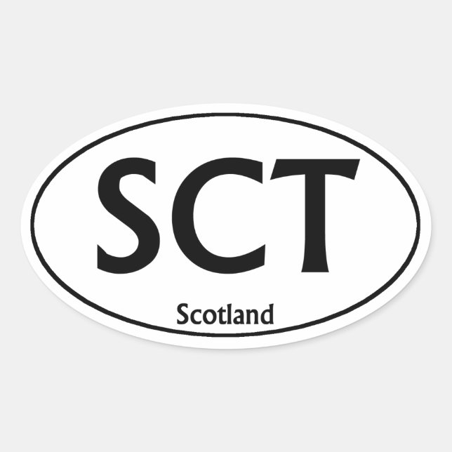 SCT Scotland Oval Autoaufkleber Ovaler Aufkleber (Vorderseite)