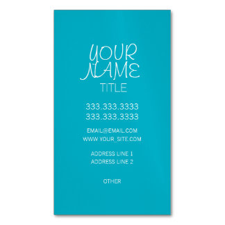 Scuba Blue Freehand Simple Magnetische Visitenkarte