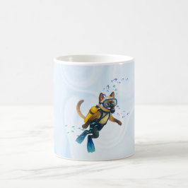 Scuba Cat is diving Underwater Kaffeetasse