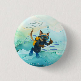 Scuba Cat taucht unter Wasser Button