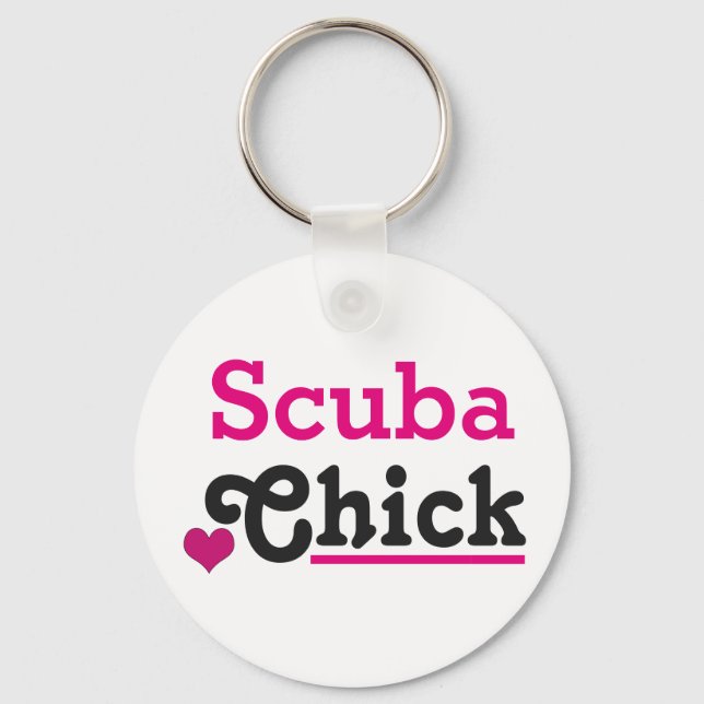 Scuba Chick Schlüsselanhänger (Vorderseite)