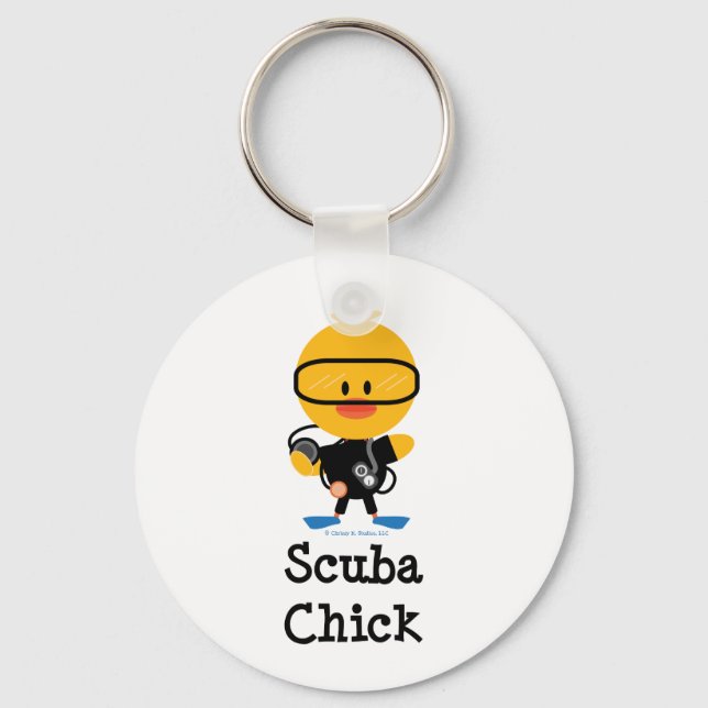 Scuba Chick Schlüsselanhänger (Vorderseite)