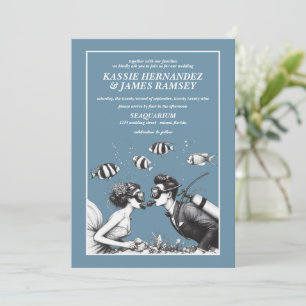 Scuba Couple Wedding Einladung