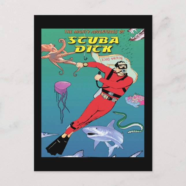 Scuba Dick Postcard Postkarte (Vorderseite)