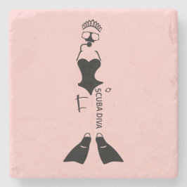 Scuba Diva Diver Steinuntersetzer