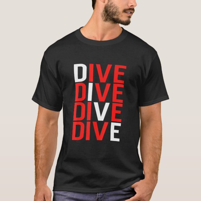 Scuba Dive Down Flag T-Shirt (Vorderseite)