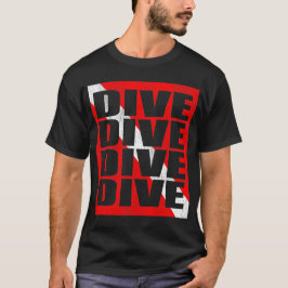 Scuba Dive Down Flag Vintages Tauchgerät T- T-Shirt