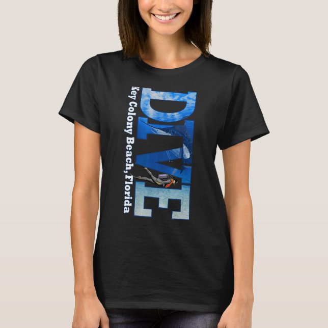 SCUBA DIVE Key Colony Beach Tauchen T-Shirt (Vorderseite)
