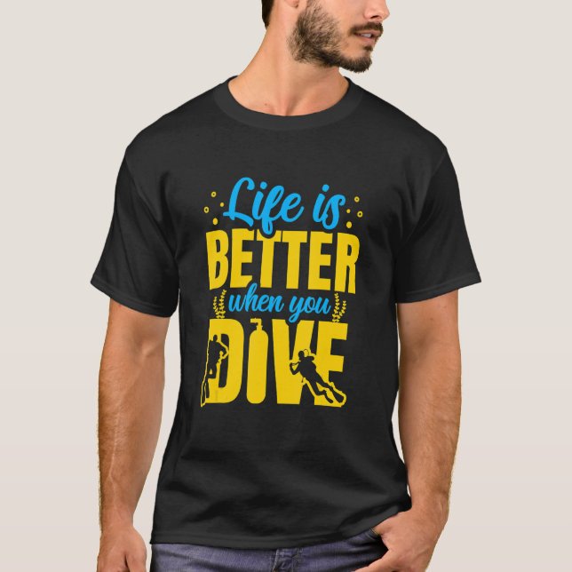 Scuba Dive Life Deep Sea Diver Schnorcheln T-Shirt (Vorderseite)