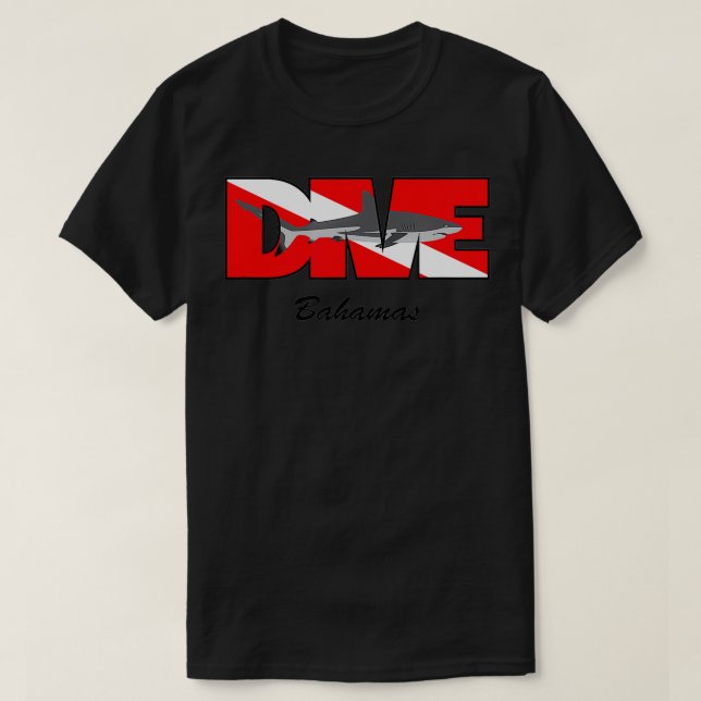 Scuba Dive Reef Bahamas T-Shirt (Design vorne)