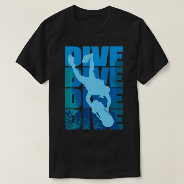 Scuba Dive Scuba Diver T-Shirt (Design vorne)