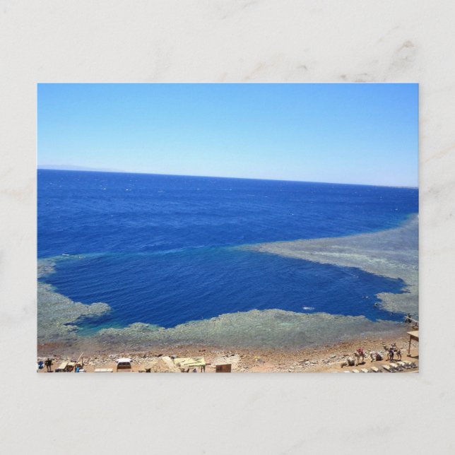 Scuba Dive Spot Blue Hole Postkarte (Vorderseite)