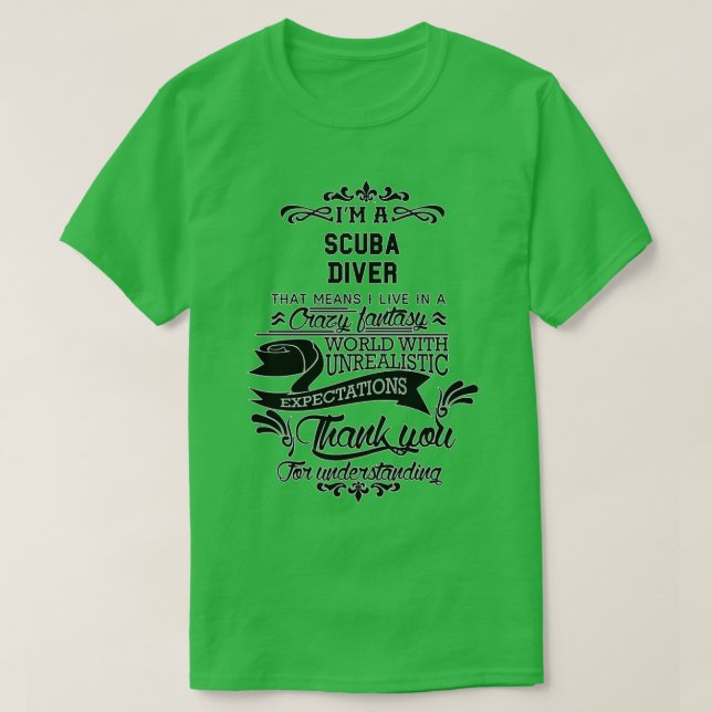 Scuba Diver Birthday Christmas GiftPresent T-Shirt (Design vorne)