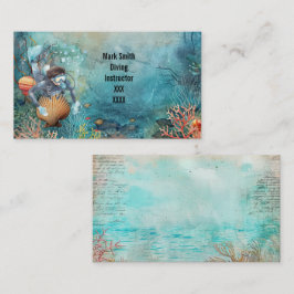 Scuba Diver Diving underwater  Visitenkarte