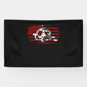 Scuba Diver Down Dive Flag Scuba Diving American F Banner