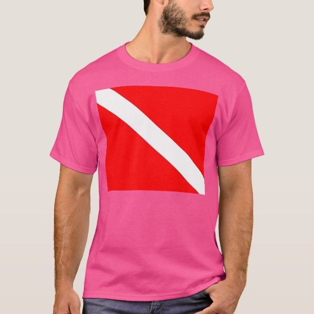Scuba Diver Down Flag Scuba Diver Schnorcheln Snor T-Shirt (Vorderseite)