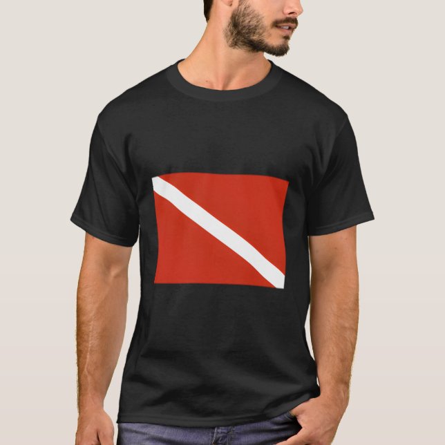 Scuba Diver Down Flag T-Shirt (Vorderseite)