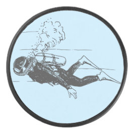Scuba Diver Eishockey Puck