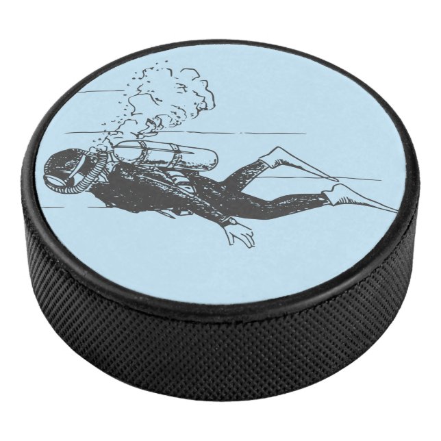 Scuba Diver Eishockey Puck (3/4)